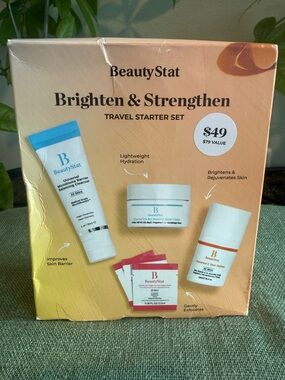 BeautyStat Brighten & Strengthen Travel Starter Set (Vitamin C Skincare Set)